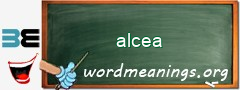 WordMeaning blackboard for alcea